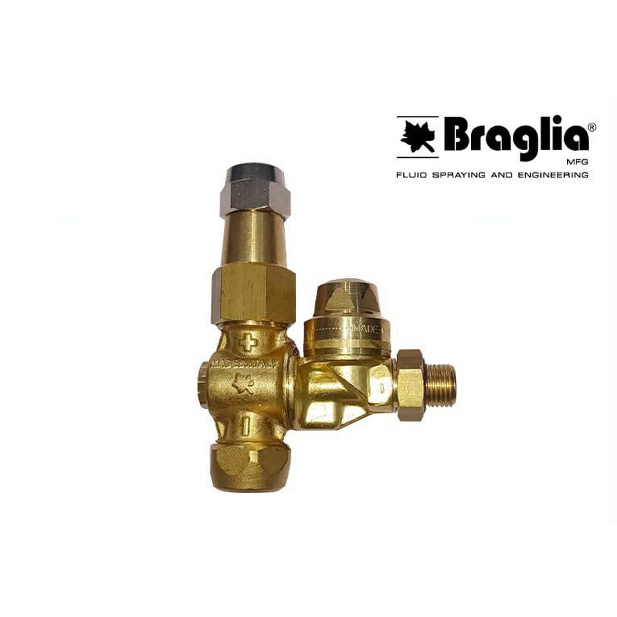 Brass Braglia valve with threaded connections