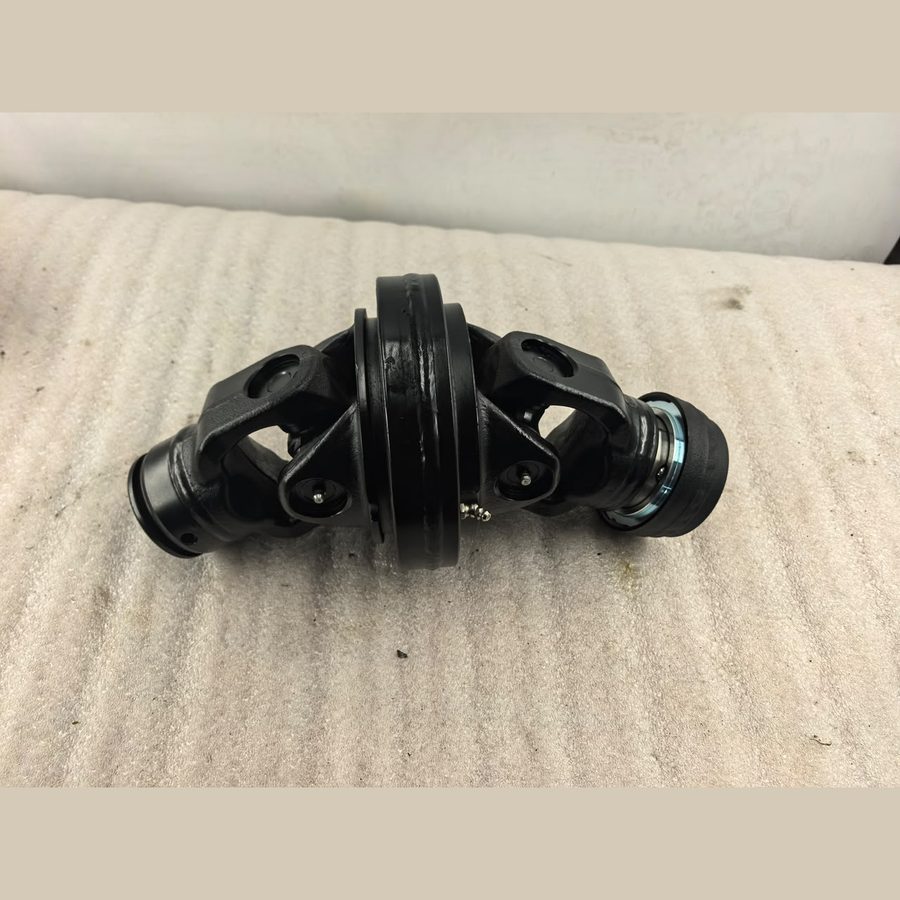 Black wide-angle PTO shaft joint with grease nipples